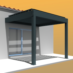 Pérgola Bioclimática LOLITE 4,00x4,088 M Cilindro com Telecomando  - 1 2
