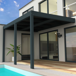 Pérgola solar fotovoltaica Heliolite 6,922x3,543 M - Cinza antracite 4800W Bandeja de cabos incluída  - 1