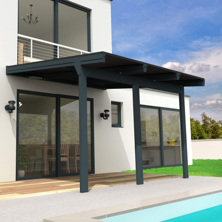 Pérgola solar fotovoltaica Cornaline 5,730x3,494 M - Cinza antracite 4000W Bandeja de cabos incluída  - 1