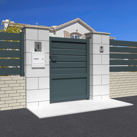 Cancello pedonale MISTO – 1000x1469 mm  - 2