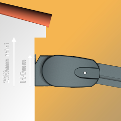 Pérgola Tela PYRITE 4,00x4,00 M Motorizado c/ Socorro e telecomando + Cofre LED + Lambrequim  - 1 2