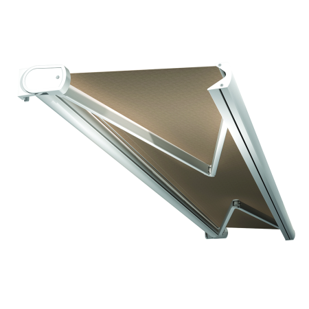 Toldo cofre LOUISA 3,00x2,00 M (Manual - Branco - S130 acrylique uni Gris pardo)  - 5