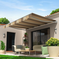 Toldo loggia SAPHIR Cinza Alu 4,00x2,50M + Lambrequim (Manual, Multicolor S014P)  - 1