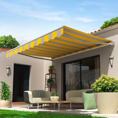 Toldo loggia SAPHIR Cinza Alu 4,00x2,50M + Lambrequim (Manual, Multicolor S014P)  - 2