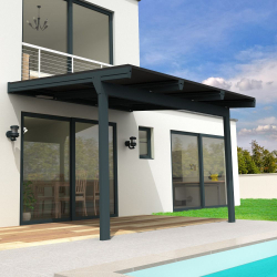 Pérgola solar fotovoltaica Cornaline 4,586x3,494 M - Cinza antracite 3200W Bandeja de cabos incluída  - 1
