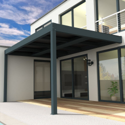 Pérgola solar fotovoltaica Heliolite 4,634x3,543 M - Cinza antracite 3200W Bandeja de cabos incluída  - 1